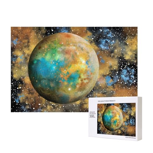 Phayah Cosmic Planet Pattern Puzzle Unique Jigsaw Wall Art Picture for Home Decoration 300 Pcs von PHAYAH