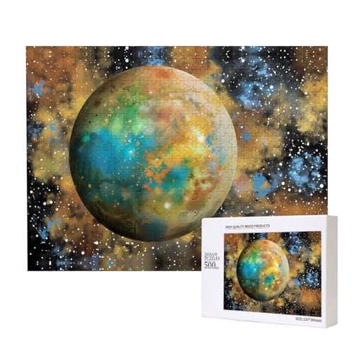 Phayah Cosmic Planet Pattern Puzzle Unique Jigsaw Wall Art Picture for Home Decoration 500 Pcs von PHAYAH
