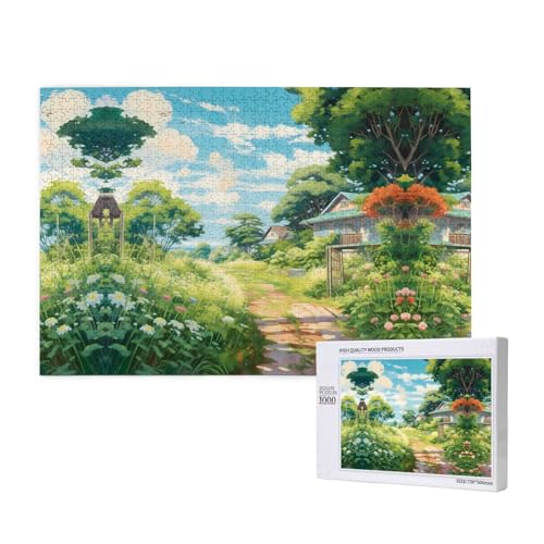Phayah Countryside Path Puzzles für Erwachsene 1000 Teile Kinder Intelligenz Entwicklungsspielzeug 29,5 x 19,7 von PHAYAH