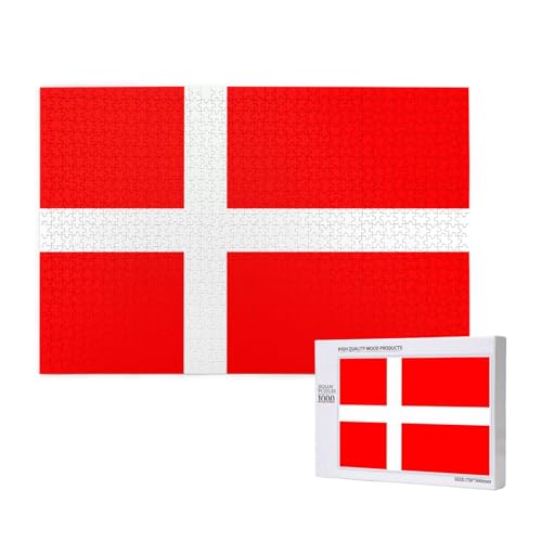 Phayah Dänemark Dänische Flagge Puzzles für Erwachsene 1000 Teile Kinder Intelligenz Entwicklung Spielzeug 29,5 x 19,7 Phayah Dänemark Dänische Flagge Puzzles für Erwachsene 1000 Teile Kinder Intelligenz Entwicklung Spielzeug 29,5 x 19,7 von PHAYAH