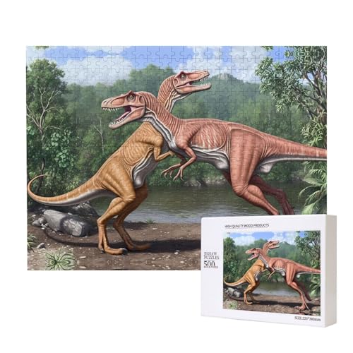 Phayah Dinosaurier-Duell-Puzzles für Erwachsene, 500 Teile, Kinderspielzeug, Intelligenzentwicklungsspielzeug, 20,4 x 38,1 cm Phayah Dinosaurier-Duell-Puzzles für Erwachsene, 500 Teile, Kinderspielzeug, Intelligenzentwicklungsspielzeug, 20,4 x 38,1 cm von PHAYAH