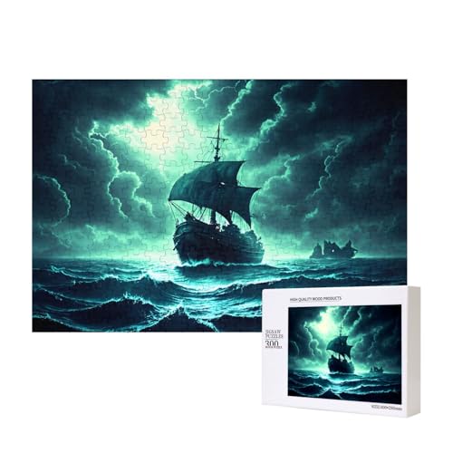 Phayah Doomsday Meermonsterschiff-Puzzle, 300 Teile, für Puzzle, Holzpuzzle für Familie, Freunde, Heimdekoration, Wandkunst, 39 x 27 cm Phayah Doomsday Meermonsterschiff-Puzzle, 300 Teile, für Puzzle, Holzpuzzle für Familie, Freunde, Heimdekoration, Wandkunst, 39 x 27 cm von PHAYAH