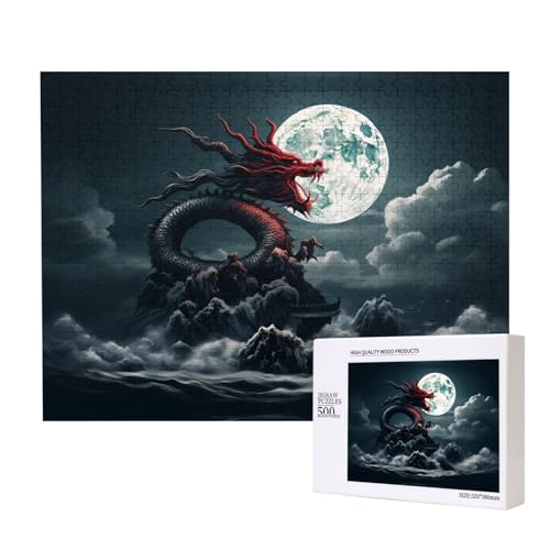 Phayah Dragon On The Mountain Puzzles für Erwachsene 500 Teile Kinder Intelligenz Entwicklungsspielzeug 20,4 x 38,1 cm Phayah Dragon On The Mountain Puzzles für Erwachsene 500 Teile Kinder Intelligenz Entwicklungsspielzeug 20,4 x 38,1 cm von PHAYAH