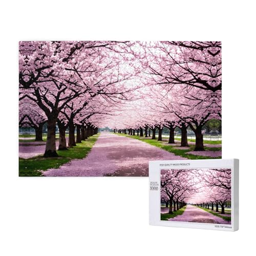 Phayah Dreamy Flower Sea Puzzles 1000 Teile für Puzzle, Holzpuzzle für Familie, Freunde, Heimdekoration, Wandkunst, 75 x 50 cm von PHAYAH