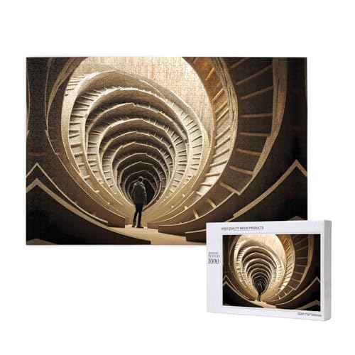 Phayah Drehbares Portrait-Puzzle, 1000 Teile für Puzzle, Holzpuzzle für Familie, Freunde, Heimdekoration, Wandkunst, 75 x 50 cm Phayah Drehbares Portrait-Puzzle, 1000 Teile für Puzzle, Holzpuzzle für Familie, Freunde, Heimdekoration, Wandkunst, 75 x 50 cm von PHAYAH