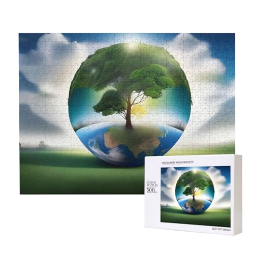 Phayah Earth Tree Puzzles 500 Teile für Puzzle, Holzpuzzle für Familie, Freunde, Heimdekoration, Wandkunst, 50,4 x 38,1 cm Phayah Earth Tree Puzzles 500 Teile für Puzzle, Holzpuzzle für Familie, Freunde, Heimdekoration, Wandkunst, 50,4 x 38,1 cm von PHAYAH