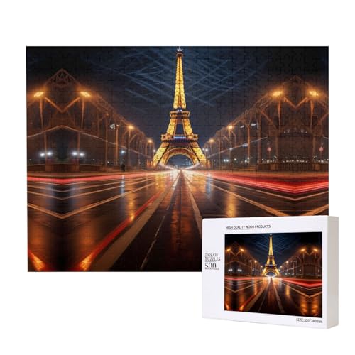 Phayah Eiffelturm-Puzzles für Erwachsene, 500 Teile, Heimdekoration, Geburtstagsparty für Männer und Frauen, 50,4 x 38,1 cm von PHAYAH
