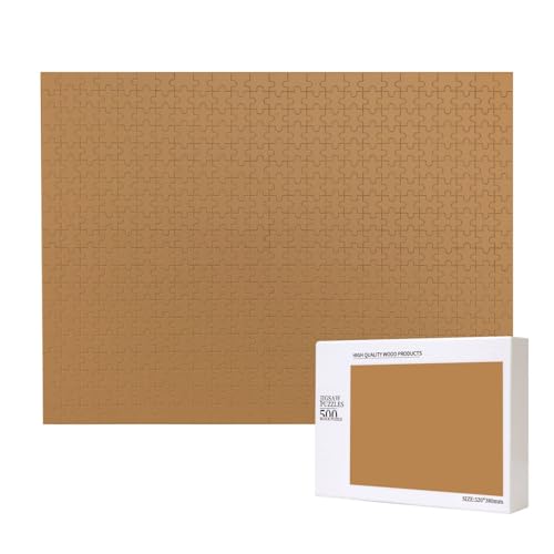 Phayah Einfarbige, braune Puzzles für Erwachsene, 500 Teile, Kinderspielzeug, Intelligenzentwicklungsspielzeug, 20,4 x 38,1 cm Phayah Einfarbige, braune Puzzles für Erwachsene, 500 Teile, Kinderspielzeug, Intelligenzentwicklungsspielzeug, 20,4 x 38,1 cm von PHAYAH