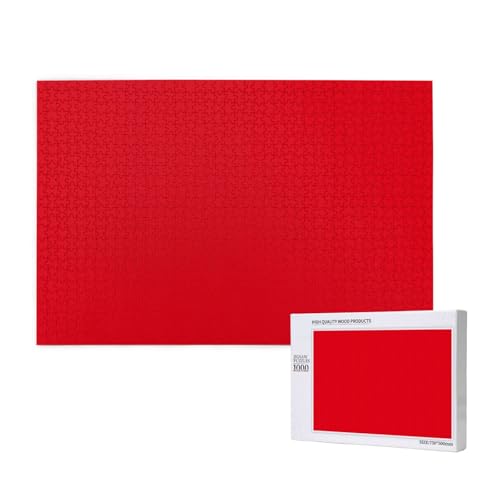 Phayah Einfarbige rote Puzzles für Puzzle, Holzpuzzle für Familie, Freunde, Heimdekoration, Wandkunst, 29,5 x 50 cm, Rot Phayah Einfarbige rote Puzzles für Puzzle, Holzpuzzle für Familie, Freunde, Heimdekoration, Wandkunst, 29,5 x 50 cm, Rot von PHAYAH