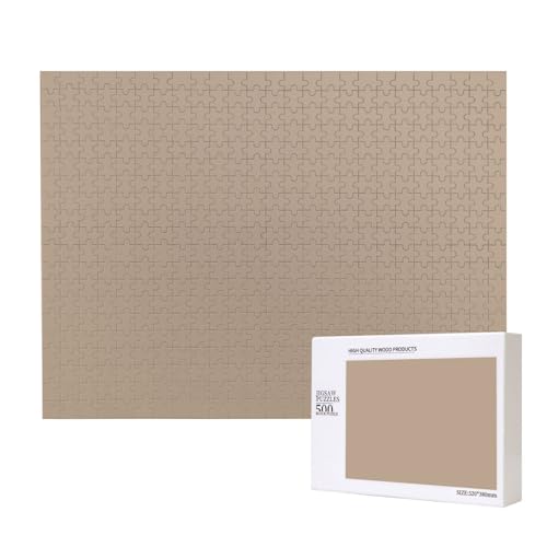 Phayah Einfarbiges hellbraunes Muster, Puzzle, einzigartiges Puzzle, Wandkunst-Bild für Heimdekoration, 500 Stück von PHAYAH