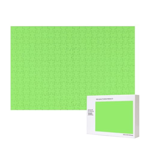 Phayah Einfarbiges hellgrünes Muster, Puzzle, einzigartiges Puzzle, Wandkunst, Bild für Heimdekoration, 300 Stück von PHAYAH