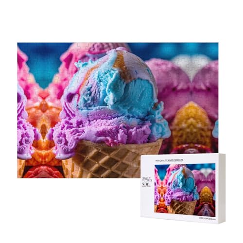 Phayah Eiscreme-Puzzle, 300 Teile, für Puzzle, Holzpuzzle für Familie, Freunde, Heimdekoration, Wandkunst, 39 x 27 cm Phayah Eiscreme-Puzzle, 300 Teile, für Puzzle, Holzpuzzle für Familie, Freunde, Heimdekoration, Wandkunst, 39 x 27 cm von PHAYAH