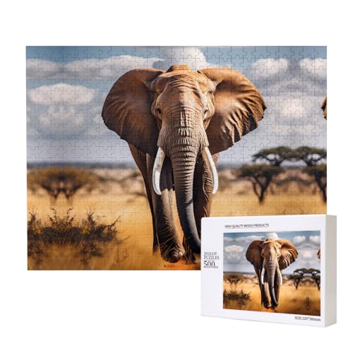 Phayah Elefanten-Puzzles für Erwachsene, 500 Teile, Heimdekoration, Geburtstagsparty für Männer und Frauen, 50 x 38 cm Phayah Elefanten-Puzzles für Erwachsene, 500 Teile, Heimdekoration, Geburtstagsparty für Männer und Frauen, 50 x 38 cm von PHAYAH