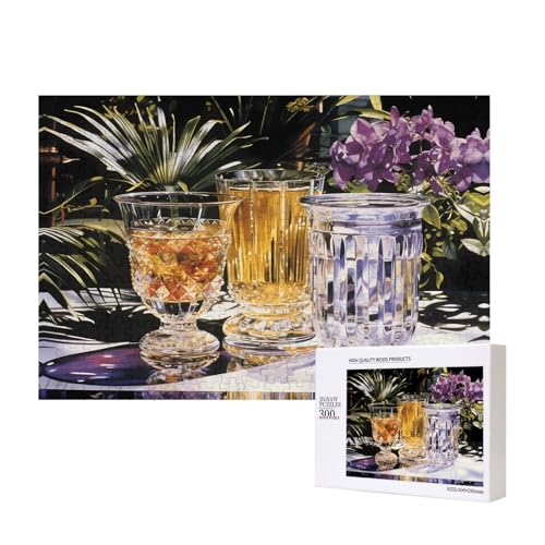 Phayah Elegante Kristallbecher Puzzles für Erwachsene 300 Stück Kinder Intelligenz Entwicklung Spielzeug 15,7 x 27,9 cm von PHAYAH