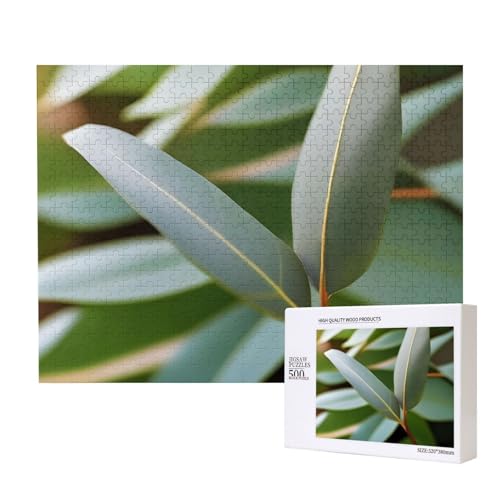 Phayah Eukalyptusblatt-Puzzle, 500 Teile, für Puzzle, Holzpuzzle für Familie, Freunde, Heimdekoration, Wandkunst, 50 x 38 cm Phayah Eukalyptusblatt-Puzzle, 500 Teile, für Puzzle, Holzpuzzle für Familie, Freunde, Heimdekoration, Wandkunst, 50 x 38 cm von PHAYAH