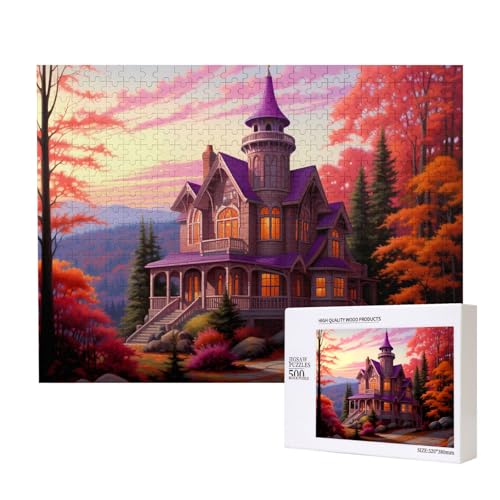Phayah Fairy Tale Cottage Puzzles für Erwachsene 500 Teile Kinder Intelligenz Entwicklung Spielzeug 20,4 x 38,1 cm Phayah Fairy Tale Cottage Puzzles für Erwachsene 500 Teile Kinder Intelligenz Entwicklung Spielzeug 20,4 x 38,1 cm von PHAYAH
