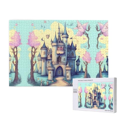 Phayah Fairytale Castle Puzzle für Erwachsene, 1000 Teile, Heimdekoration, Geburtstagsparty für Männer und Frauen, 29,5 x 50 cm von PHAYAH