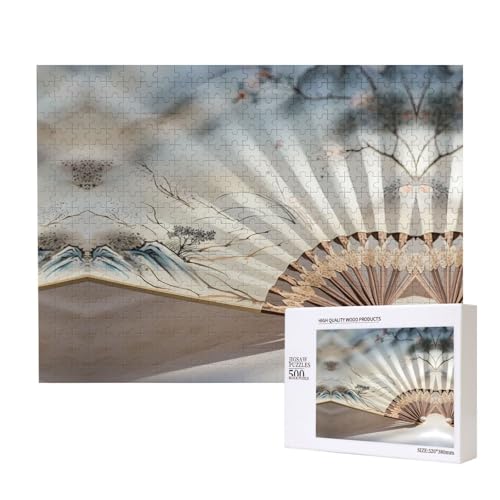 Phayah Fan-Puzzle für Erwachsene, 500 Teile, Heimdekoration, Geburtstagsparty für Männer und Frauen, 50,4 x 38,1 cm Phayah Fan-Puzzle für Erwachsene, 500 Teile, Heimdekoration, Geburtstagsparty für Männer und Frauen, 50,4 x 38,1 cm von PHAYAH