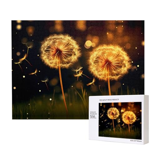 Phayah Flatternde Löwenzahn-Puzzles für Erwachsene, 500 Teile, Kinderspielzeug, Intelligenzentwicklungsspielzeug, 20,4 x 38,1 cm Phayah Flatternde Löwenzahn-Puzzles für Erwachsene, 500 Teile, Kinderspielzeug, Intelligenzentwicklungsspielzeug, 20,4 x 38,1 cm von PHAYAH