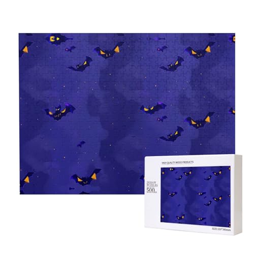Phayah Fledermaus-Laternen-Muster, Puzzle, einzigartiges Puzzle, Wandkunst-Bild für Heimdekoration, 500 Stück von PHAYAH