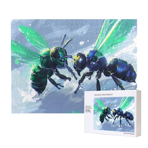 Phayah Fliegen sprechen miteinander Puzzles für Erwachsene 500 Teile Kinder Intelligenz Entwicklungsspielzeug 20,4 x 38,1 cm von PHAYAH