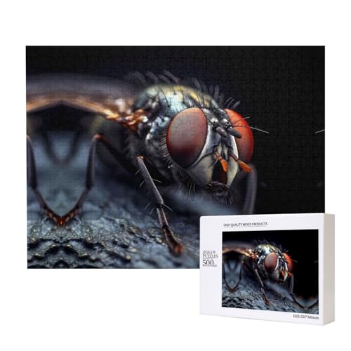 Phayah Fliegenpuzzles 500 Teile für Puzzle, Holzpuzzle für Familie, Freunde, Heimdekoration, Wandkunst, 50,4 x 38,1 cm Phayah Fliegenpuzzles 500 Teile für Puzzle, Holzpuzzle für Familie, Freunde, Heimdekoration, Wandkunst, 50,4 x 38,1 cm von PHAYAH