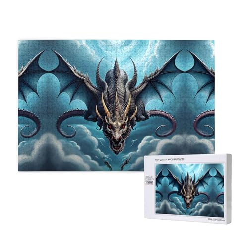 Phayah Flying Dragon Puzzle für Erwachsene, 1000 Teile, Heimdekoration, Geburtstagsparty für Männer und Frauen, 29,5 x 50 cm Phayah Flying Dragon Puzzle für Erwachsene, 1000 Teile, Heimdekoration, Geburtstagsparty für Männer und Frauen, 29,5 x 50 cm von PHAYAH