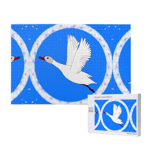 Phayah Flying White Goose Puzzles für Erwachsene 1000 Teile Kinder Intelligenz Entwicklungsspielzeug 29.5X19.7 Phayah Flying White Goose Puzzles für Erwachsene 1000 Teile Kinder Intelligenz Entwicklungsspielzeug 29.5X19.7 von PHAYAH