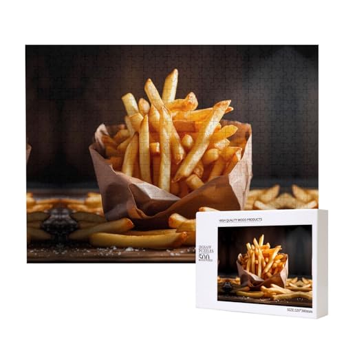 Phayah Französische Bratkartoffeln, Puzzle, 500 Teile, Holzpuzzle für Familie, Freunde, Heimdekoration, Wandkunst, 500 x 38 cm Phayah Französische Bratkartoffeln, Puzzle, 500 Teile, Holzpuzzle für Familie, Freunde, Heimdekoration, Wandkunst, 500 x 38 cm von PHAYAH