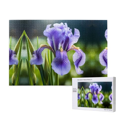 Phayah Französische Nationalblumen-Puzzle, 1000 Teile für Puzzle, Holzpuzzle für Familie, Freunde, Heimdekoration, Wandkunst, 75 x 50 cm von PHAYAH