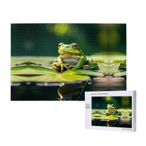 Phayah Frogs Puzzles 1000 Teile für Puzzle, Holzpuzzle für Familie, Freunde, Heimdekoration, Wandkunst, 75 x 50 cm Phayah Frogs Puzzles 1000 Teile für Puzzle, Holzpuzzle für Familie, Freunde, Heimdekoration, Wandkunst, 75 x 50 cm von PHAYAH