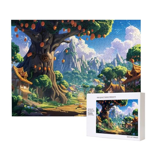 Phayah Fruit Tree at Village Head Puzzles für Erwachsene 500 Teile Kinder Intelligenz Entwicklung Spielzeug 20,4 x 38,1 cm Phayah Fruit Tree at Village Head Puzzles für Erwachsene 500 Teile Kinder Intelligenz Entwicklung Spielzeug 20,4 x 38,1 cm von PHAYAH