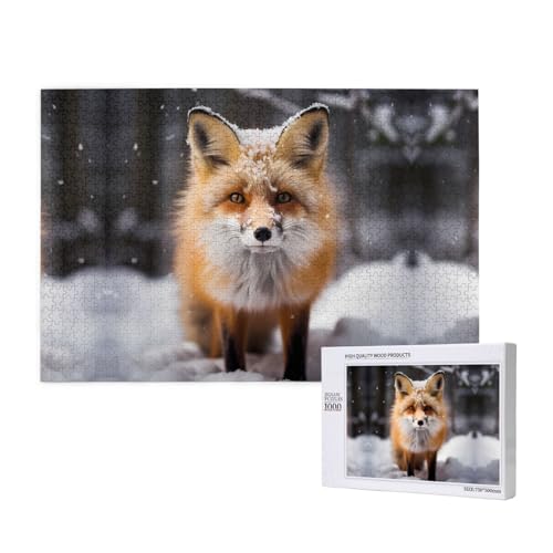 Phayah Füchse Puzzles 1000 Teile für Puzzle, Holzpuzzle für Familie, Freunde, Heimdekoration, Wandkunst, 75 x 50 cm Phayah Füchse Puzzles 1000 Teile für Puzzle, Holzpuzzle für Familie, Freunde, Heimdekoration, Wandkunst, 75 x 50 cm von PHAYAH