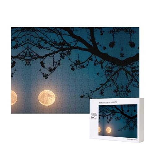 Phayah Full Moon High in The Sky Pattern Puzzle Unique Jigsaw Wall Art Picture for Home Decoration 300 Pcs von PHAYAH