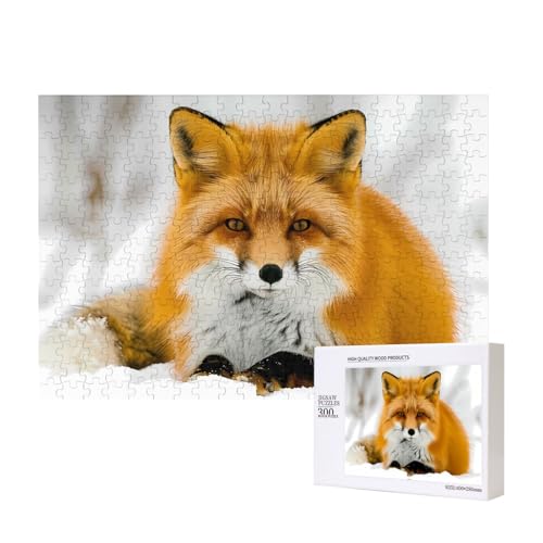 Phayah Gelber Fuchs Puzzle für Erwachsene, 300 Teile, Heimdekoration, Geburtstagsparty für Männer und Frauen, 40 x 27,9 cm von PHAYAH
