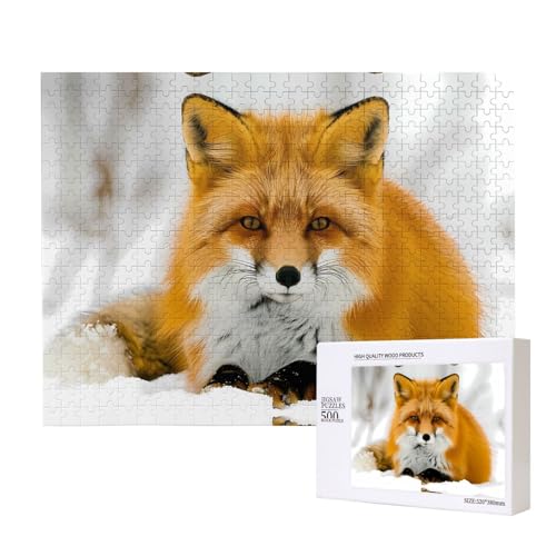 Phayah Gelber Fuchs Puzzle für Erwachsene, 500 Teile, Heimdekoration, Geburtstagsparty für Männer und Frauen, 20,4 x 38,1 cm Phayah Gelber Fuchs Puzzle für Erwachsene, 500 Teile, Heimdekoration, Geburtstagsparty für Männer und Frauen, 20,4 x 38,1 cm von PHAYAH