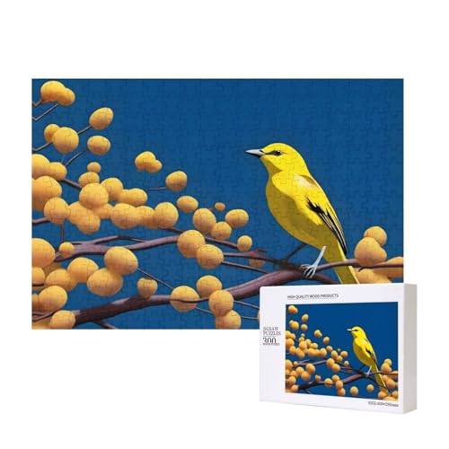 Phayah Gelber Vogel-Puzzle für Erwachsene, 300 Teile, Heimdekoration, Geburtstagsparty für Männer und Frauen, 40 x 27,9 cm von PHAYAH