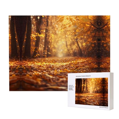 Phayah Ginkgo-Blatt-Puzzle, 500 Teile, für Puzzle, Holzpuzzle für Familie, Freunde, Heimdekoration, Wandkunst, 50,4 x 38,1 cm von PHAYAH