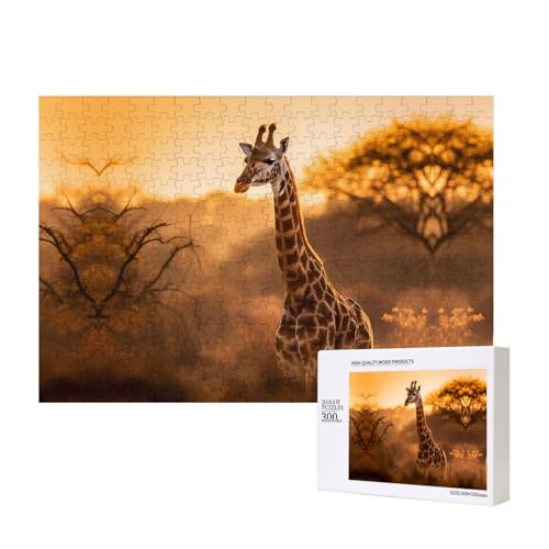 Phayah Giraffen-Puzzle, 300 Teile für Puzzle, Holzpuzzle für Familie, Freunde, Heimdekoration, Wandkunst, 39 x 27 cm Phayah Giraffen-Puzzle, 300 Teile für Puzzle, Holzpuzzle für Familie, Freunde, Heimdekoration, Wandkunst, 39 x 27 cm von PHAYAH