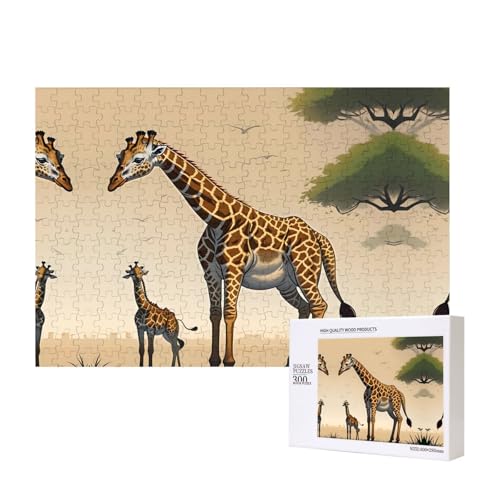 Phayah Giraffen-Puzzles für Erwachsene mit Mutter und Kind, 300 Teile, Heimdekoration, Geburtstagsparty für Männer und Frauen, 15,7 x 27,9 cm Phayah Giraffen-Puzzles für Erwachsene mit Mutter und Kind, 300 Teile, Heimdekoration, Geburtstagsparty für Männer und Frauen, 15,7 x 27,9 cm von PHAYAH