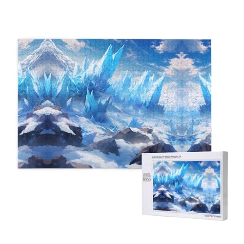 Phayah Glaciers Puzzles 1000 Teile für Puzzle, Holzpuzzle für Familie, Freunde, Heimdekoration, Wandkunst, 75 x 50 cm Phayah Glaciers Puzzles 1000 Teile für Puzzle, Holzpuzzle für Familie, Freunde, Heimdekoration, Wandkunst, 75 x 50 cm von PHAYAH