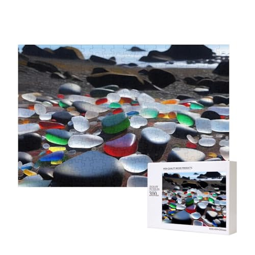 Phayah Glas-Strand-Puzzle, 300 Teile für Puzzle, Holzpuzzle für Familie, Freunde, Heimdekoration, Wandkunst, 15,7 x 27,9 cm Phayah Glas-Strand-Puzzle, 300 Teile für Puzzle, Holzpuzzle für Familie, Freunde, Heimdekoration, Wandkunst, 15,7 x 27,9 cm von PHAYAH