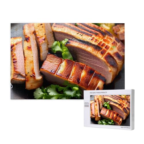 Phayah Golden Roast Puzzles 1000 Teile für Puzzle, Holzpuzzle für Familie, Freund, Heimdekoration, Wandkunst, 29,5 x 50 cm Phayah Golden Roast Puzzles 1000 Teile für Puzzle, Holzpuzzle für Familie, Freund, Heimdekoration, Wandkunst, 29,5 x 50 cm von PHAYAH