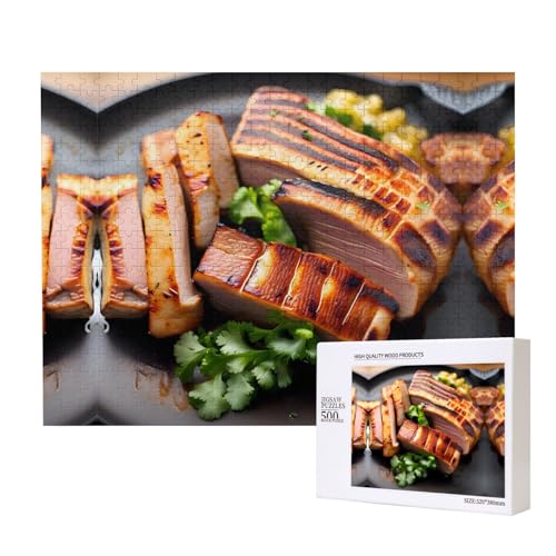 Phayah Golden Roast Puzzles 500 Teile für Puzzle, Holzpuzzle für Familie, Freunde, Heimdekoration, Wandkunst, 20,4 x 38,1 cm Phayah Golden Roast Puzzles 500 Teile für Puzzle, Holzpuzzle für Familie, Freunde, Heimdekoration, Wandkunst, 20,4 x 38,1 cm von PHAYAH