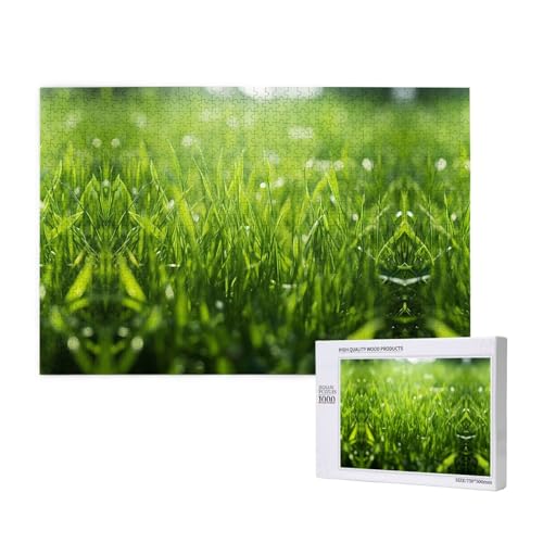 Phayah Gras-Puzzle, 1000 Teile, für Puzzle, Holzpuzzle für Familie, Freunde, Heimdekoration, Wandkunst, 75 x 50 cm Phayah Gras-Puzzle, 1000 Teile, für Puzzle, Holzpuzzle für Familie, Freunde, Heimdekoration, Wandkunst, 75 x 50 cm von PHAYAH
