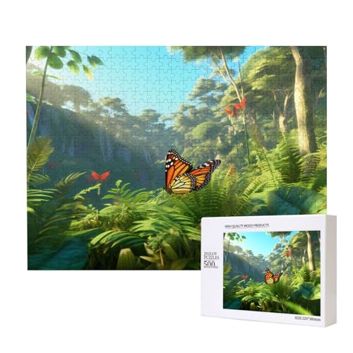 Phayah Grasshopper Schmetterlingsmuster, Puzzle, einzigartiges Puzzle, Wandkunst, Bild für Heimdekoration, 500 Stück von PHAYAH
