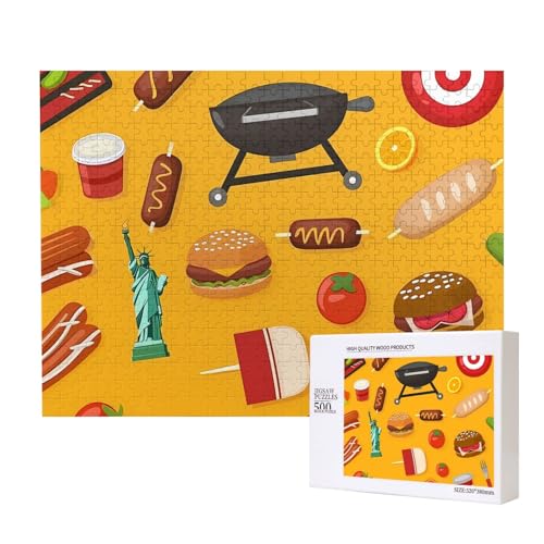 Phayah Grill-Picknick-Puzzles für Erwachsene, 500 Teile, Heimdekoration, Geburtstagsparty für Männer und Frauen, 20,4 x 38,1 cm Phayah Grill-Picknick-Puzzles für Erwachsene, 500 Teile, Heimdekoration, Geburtstagsparty für Männer und Frauen, 20,4 x 38,1 cm von PHAYAH