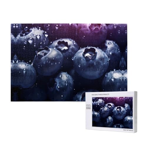 Phayah Großes Blaubeer-Puzzle für Erwachsene, 1000 Teile, Heimdekoration, Geburtstagsparty für Männer und Frauen, 29,5 x 50 cm von PHAYAH