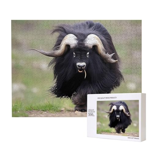 Phayah Großes Yak-Muster, Puzzle, einzigartiges Puzzle, Wandkunst-Bild für Heimdekoration, 500 Stück von PHAYAH