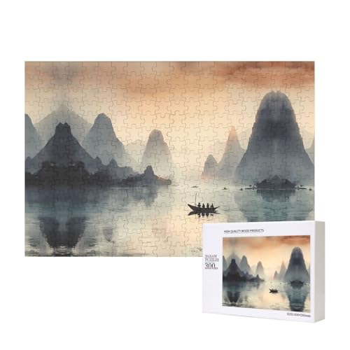 Phayah Guilin Landschaftspuzzle, 300 Teile, Holzpuzzle für Familie, Freunde, Heimdekoration, Wandkunst, 300 Teile Phayah Guilin Landschaftspuzzle, 300 Teile, Holzpuzzle für Familie, Freunde, Heimdekoration, Wandkunst, 300 Teile von PHAYAH